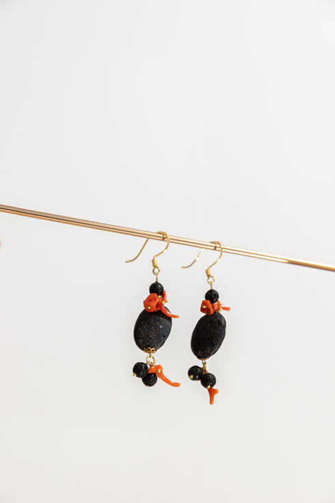 Lava stone earrings